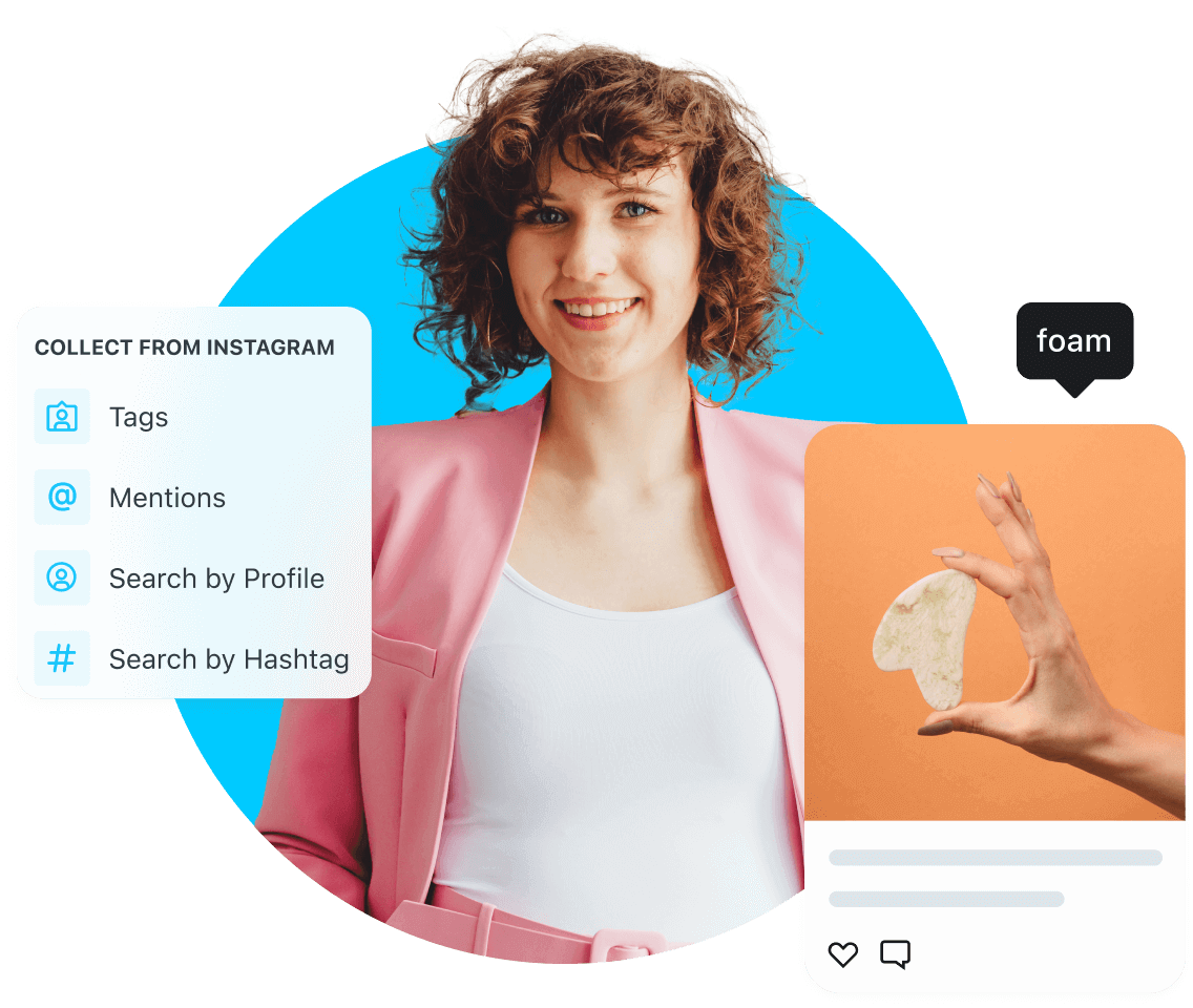 Find and share user generated content and tagged media right within the Later Social platform